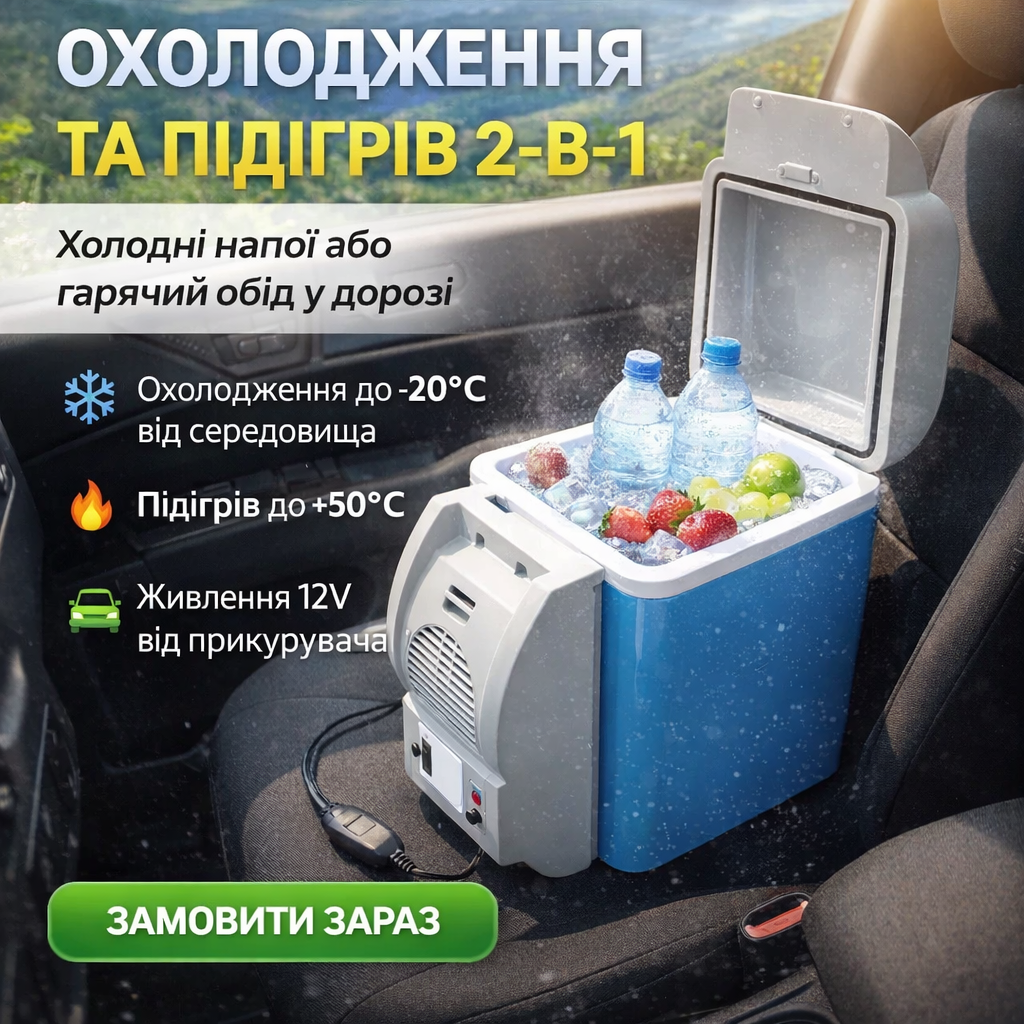 Автохолодильник 2-в-1 охолодження та підігрів